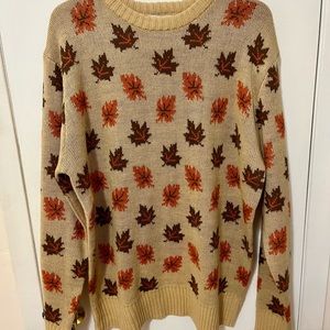 Kiel James Patrick The Big Cozy Fall Leaf Sweater size medium *never worn*
